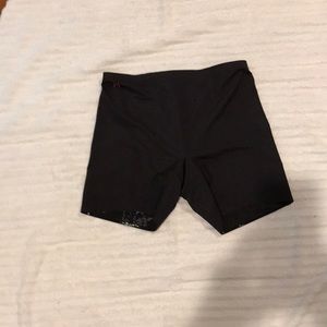 Ruby Ribbon Boy Shorts Large Black
